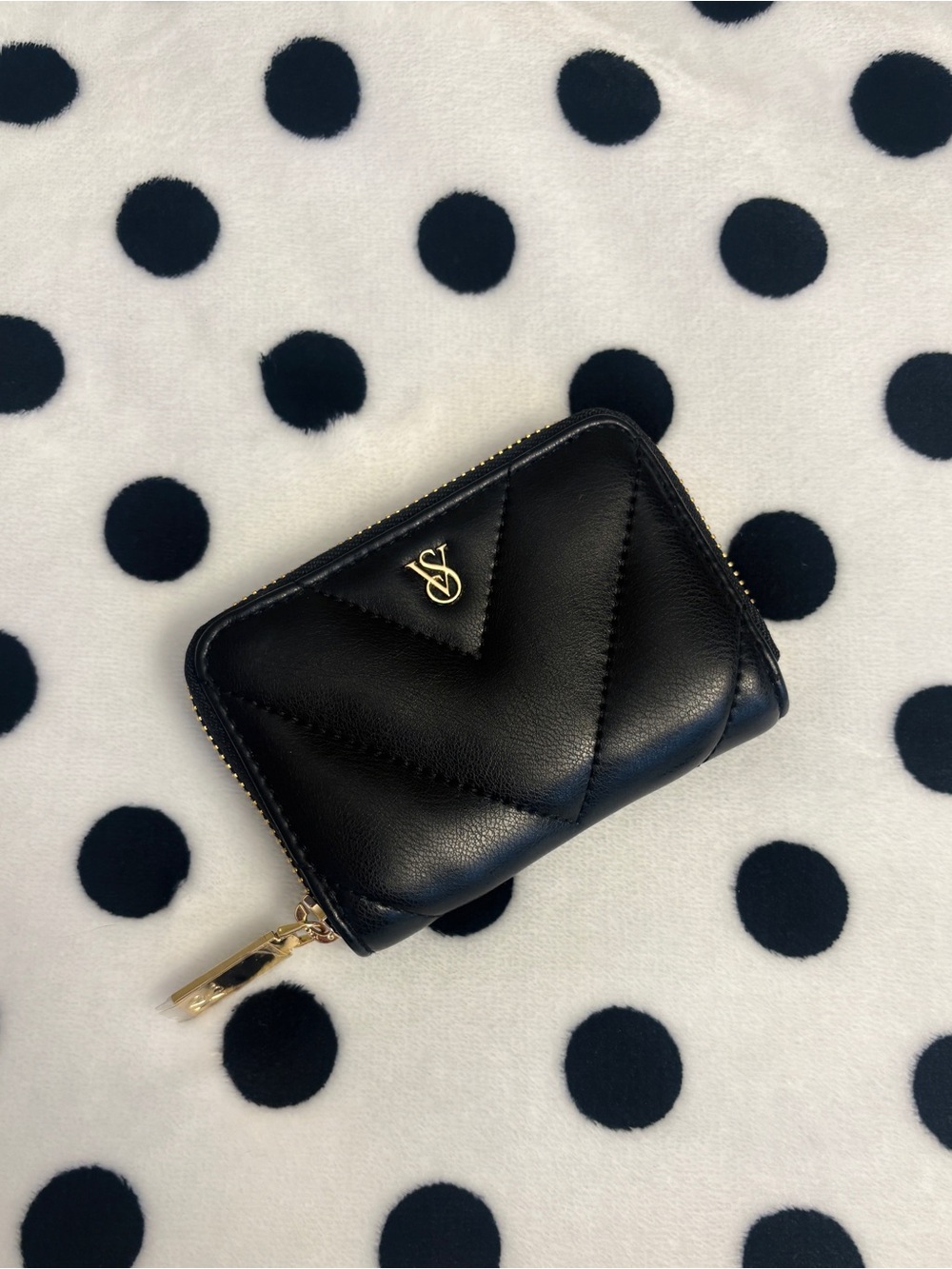 Victoria’s Secret Black wallet with gold zipper